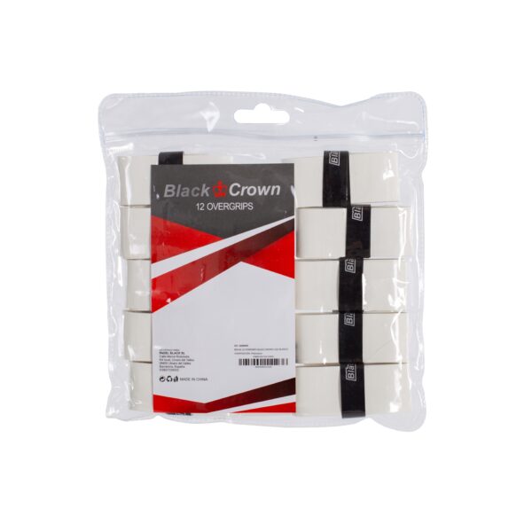 Bolsa 12 Overgrips Black Crown Liso Blanco - Imagen 3