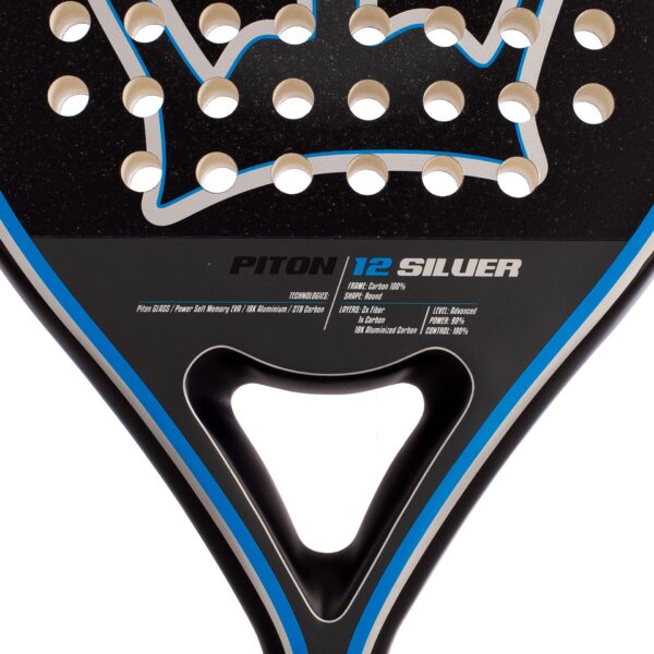 Pala Pádel Black Crown Piton 12 Silver - Imagen 5