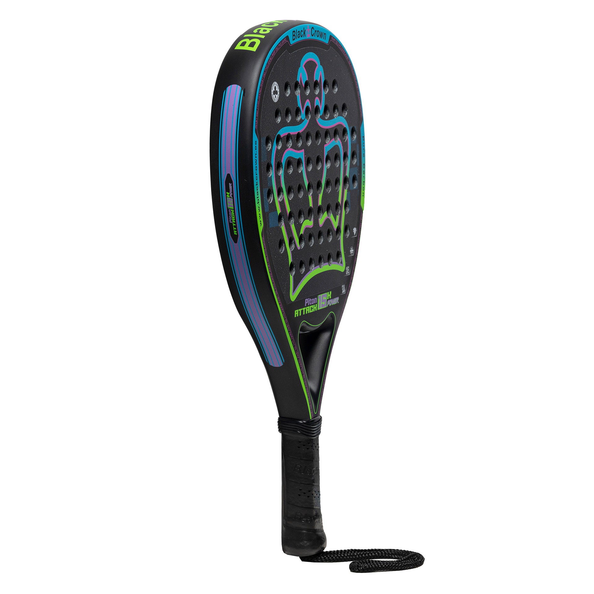 Pala Pádel Black Crown Piton Attack 15K Power - Imagen 3