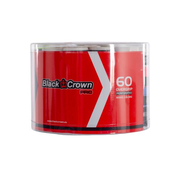 Tarro 60 Overgrips Black Crown Perforados Multicolor - Imagen 2