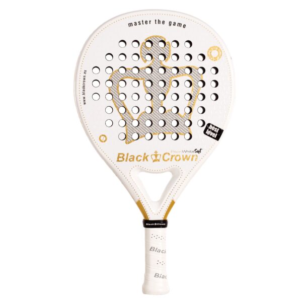 Pala Pádel Black Crown Piton White Soft