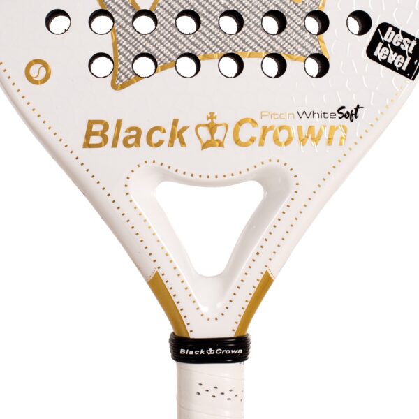 Pala Pádel Black Crown Piton White Soft - Imagen 4