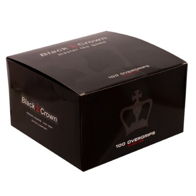 caja 100 overgrips black crown lisos blancos