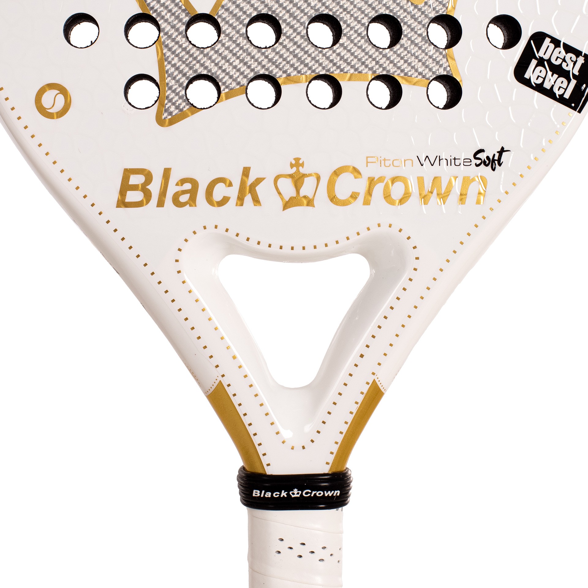 Pala De Pádel Black Crown Piton White Soft - Imagen 3