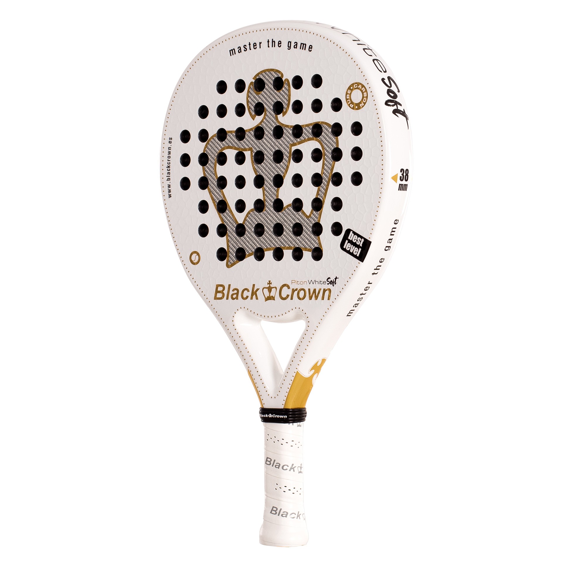 Pala De Pádel Black Crown Piton White Soft - Imagen 5