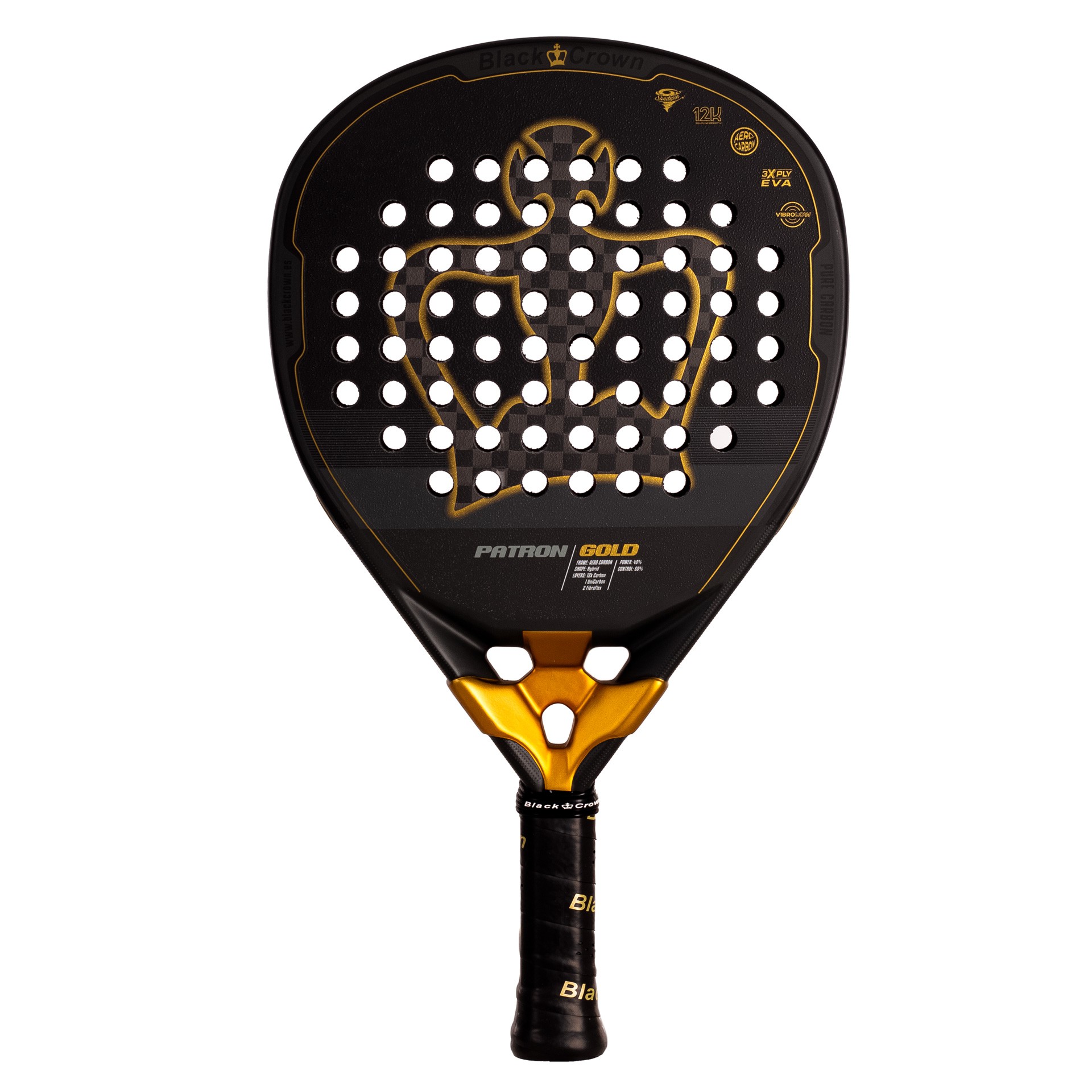 Pala Pádel Black Crown Patron Gold - Imagen 4