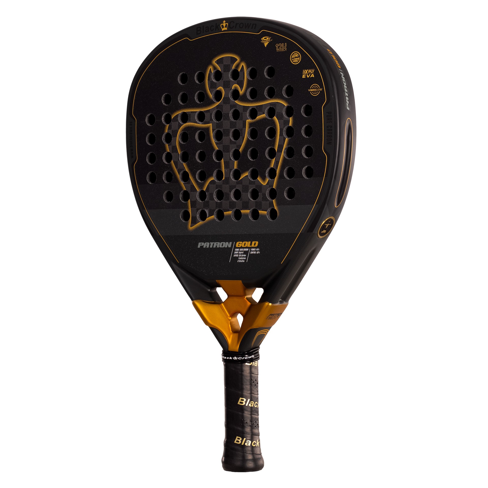 Pala Pádel Black Crown Patron Gold - Imagen 7