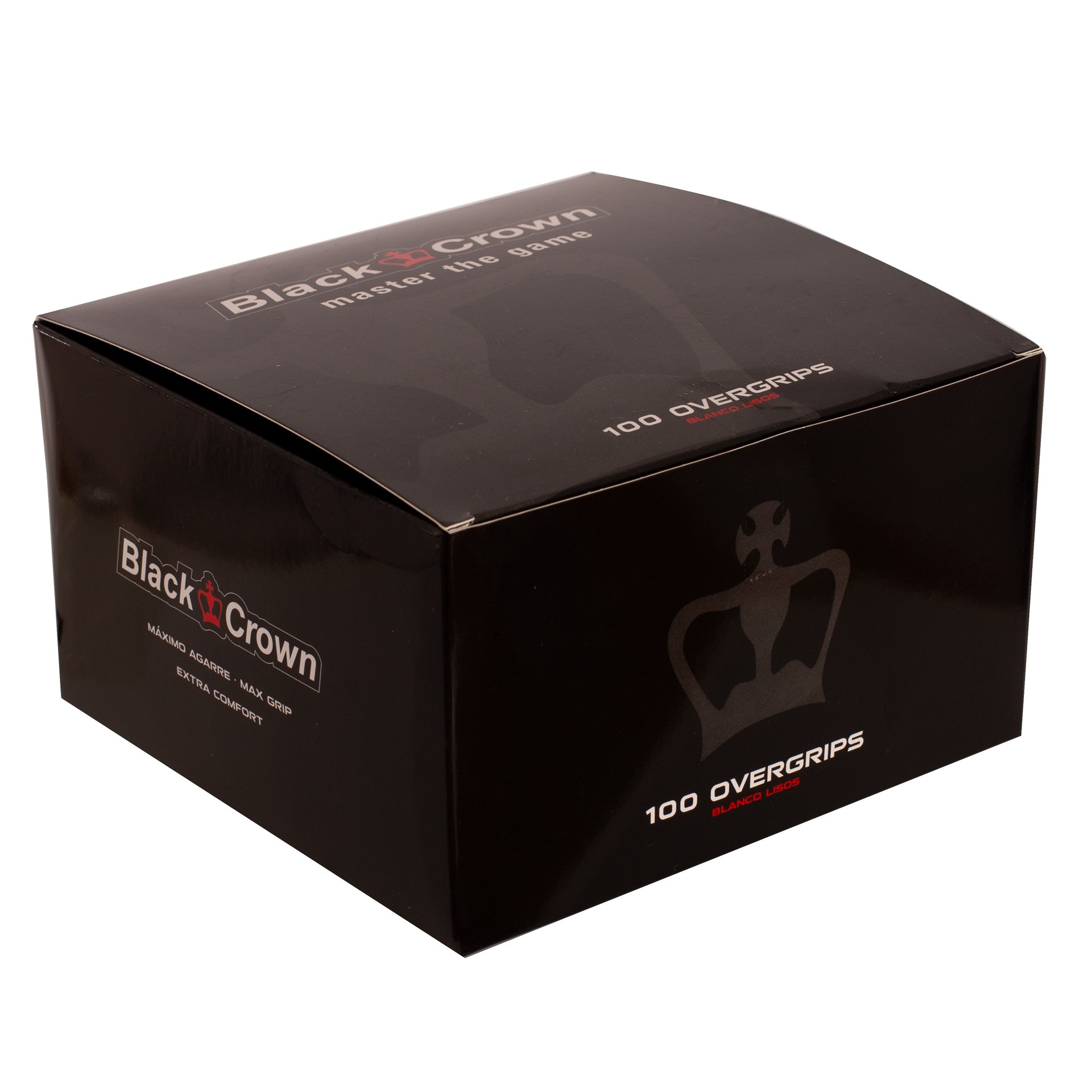 Caja 100 Overgrips Black Crown Lisos Blancos - Imagen 3