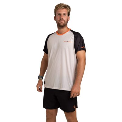 camiseta black crown rodas naranja crema 2