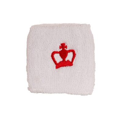 pack 2 muñequeras black crown short blanco