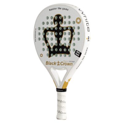 pala de pádel black crown piton white 3