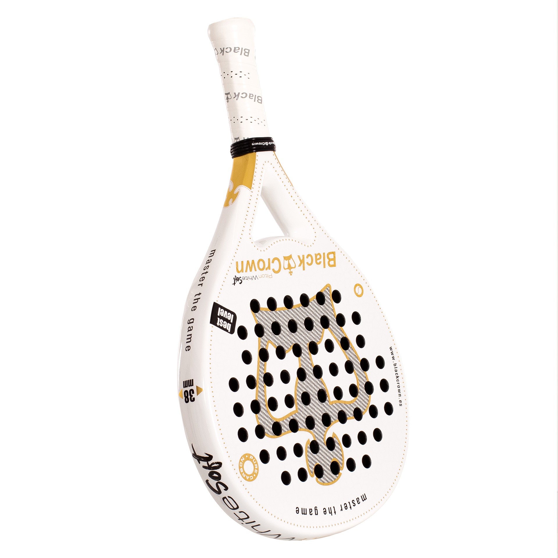 Pala De Pádel Black Crown Piton White Soft - Imagen 7